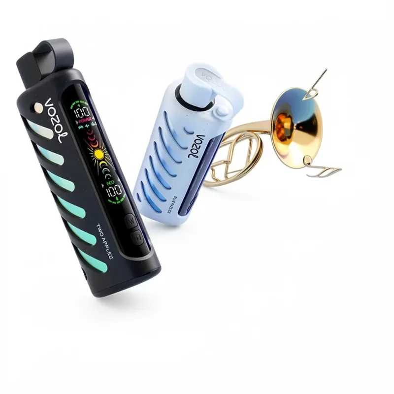 Vozol Gear Shisha 25000 Puffs 25k Disposable Vape Dual Power - 1.Two Apples, 2. Watermelon Ice; 5-nicotine (05595A)