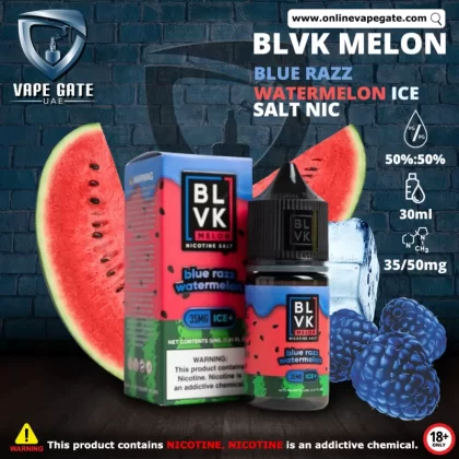 WATERMELON BLUE RAZZ ICE - BLVK MELON SALTS - 30ML