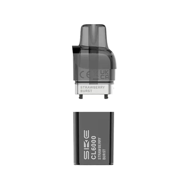 SKE Crystal CL6000 Strawberry Burst Pod and Container - Nicotine Strength#20mg (BA3A47) (BA3A47)