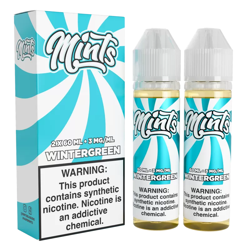 Mints Vape Co - Wintergreen - 120ML E-Liquid (Twin 60ML Pack) - 6MG