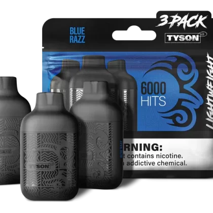 BLUE RAZZ TYSON 2.0 VAPE Lightweight 3 Pack