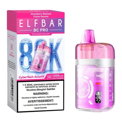 Elf Bar BC Pro 80K Disposable Vape Device – Strawberry Banana 25ml
