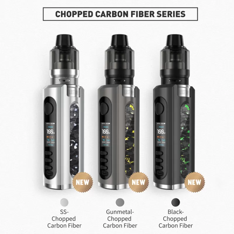 Lost Vape Grus 100W Kit - SS/Zebra Wood - Image 2