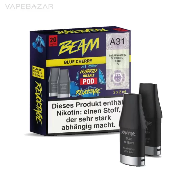 Revoltage Beam – Blue Cherry – Prefilled Liquid Pod – 2er Pack - Vapebazar - Image 3