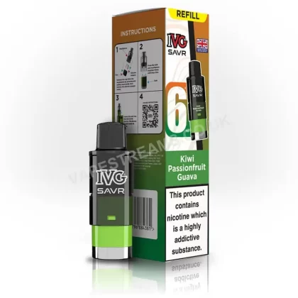 IVG SAVR Kiwi Passionfruit Guava Prefilled Pod - Vapestreams Co