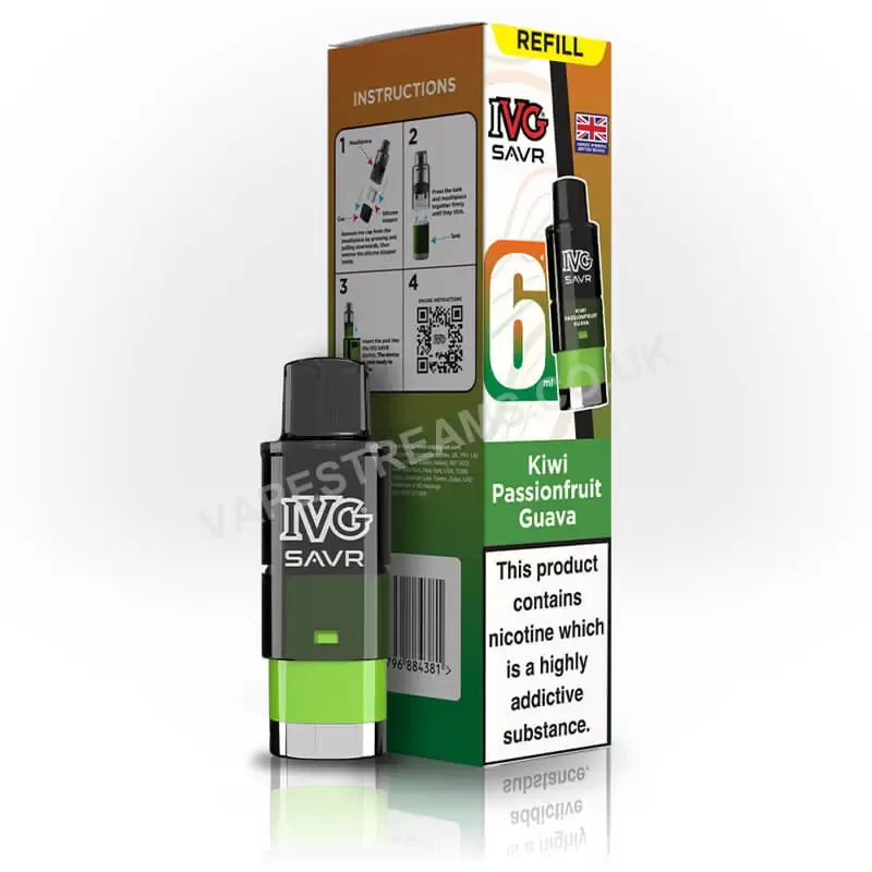 IVG SAVR Kiwi Passionfruit Guava Prefilled Pod - Vapestreams Co