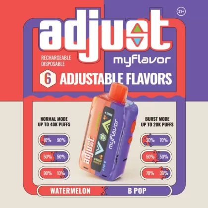 adjust myflavor 40K Disposable Device - 40000 Puffs - Watermelon Mango Peach