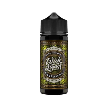 Wick Liquor 100ml E-Liquid Shortfill Castaway Shattered - Nicotine Strength#0mg (DEA55A)