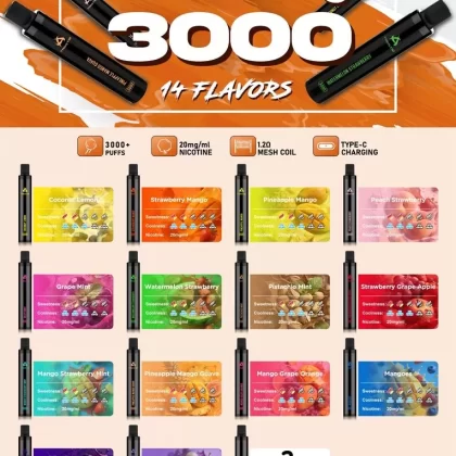 TAGSTIQ DISPOSABLE VAPE POD 3,000 PUFFS - Blackcurrant Berries, Coconut Lemon