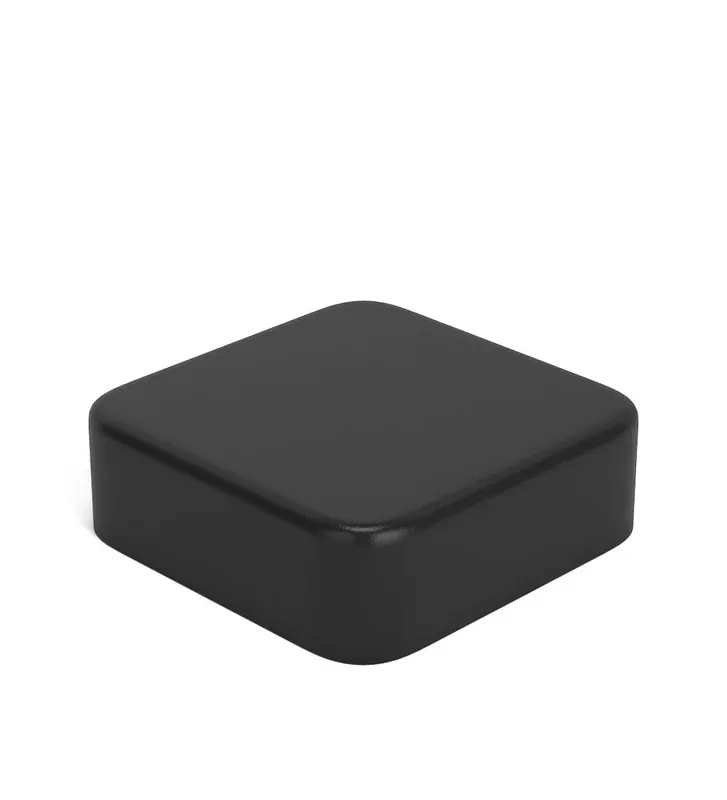 Child Resistant Square Push Down & Turn Plastic Universal Caps w/ Foam Liner | 50mm – Matte Black | Sample