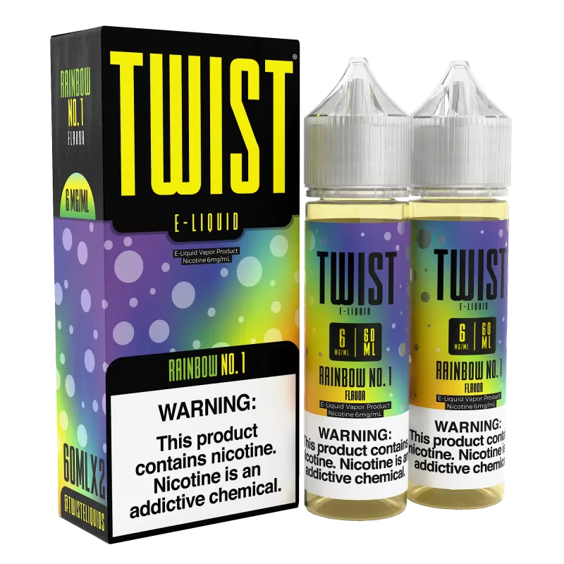 TWIST E-Liquid - Rainbow No.1 - 120ML E-Liquid (Twin 60ML Pack) - 0MG