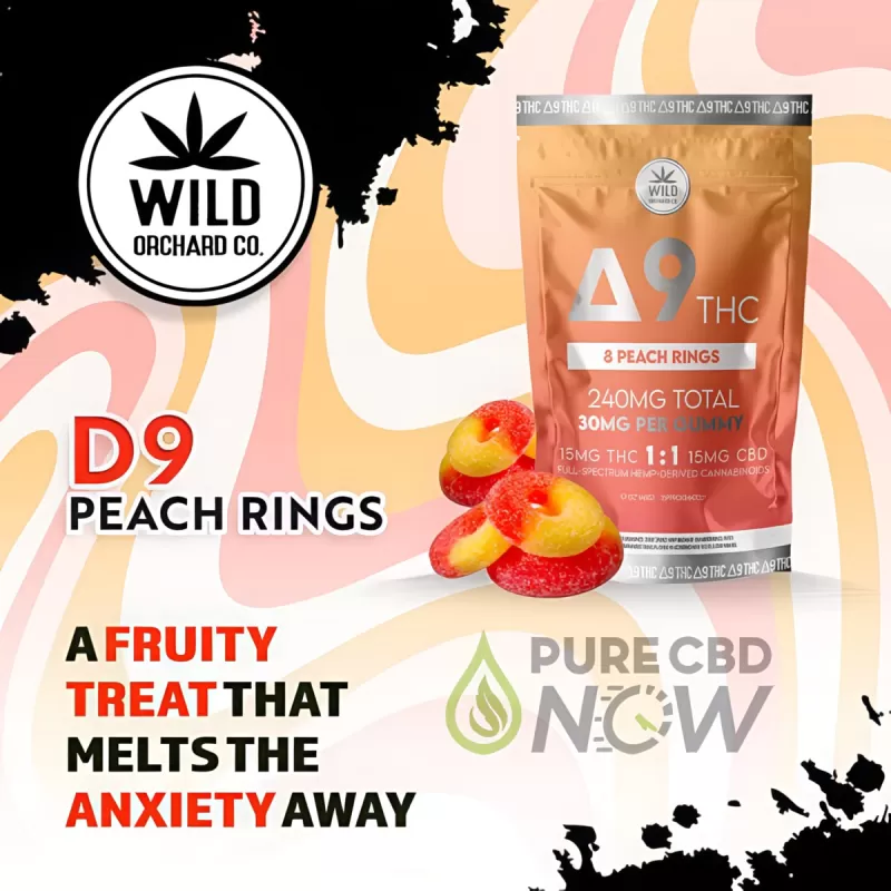 Delta-9 Peach Ring Chews 50mg-500mg - Image 2