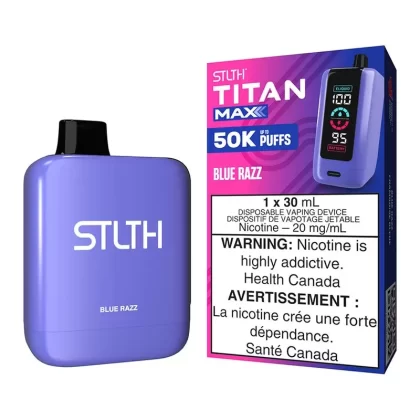 STLTH Titan Max Disposable Vape Device – Blue Razz - Nicotine Strength#20mg/ml