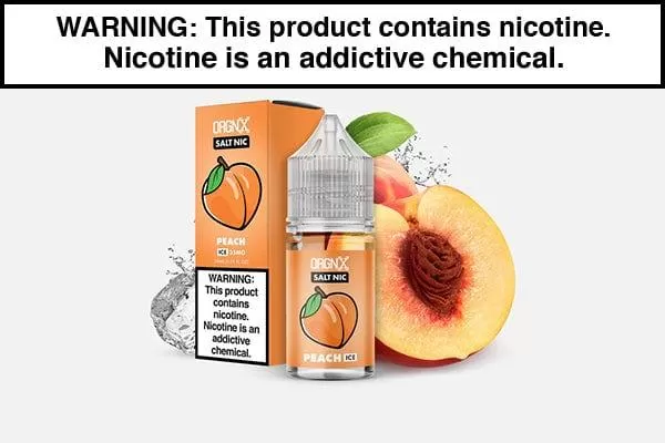 PEACH ICE BY ORGNX SALT 30ML - Vapejuice