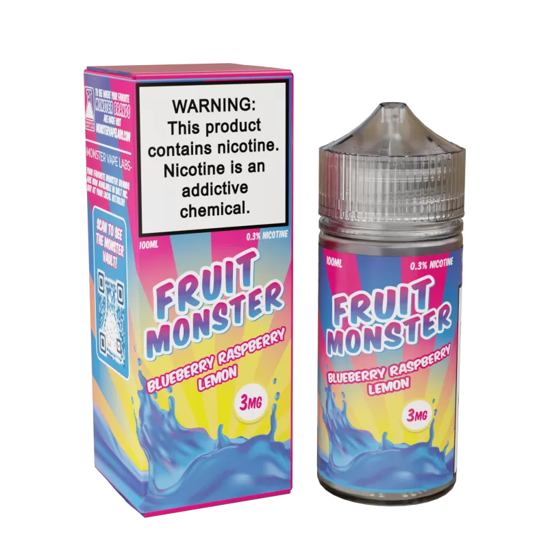 Fruit Monster - Blueberry Raspberry Lemon - 100ML E-Liquid - 3MG