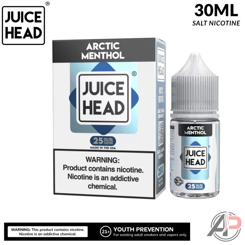 Juice Head Arctic Menthol Salt Nicotine 30mL - Salt Nicotine 25mg - 30mL, Salt Nicotine 50mg - 30mL