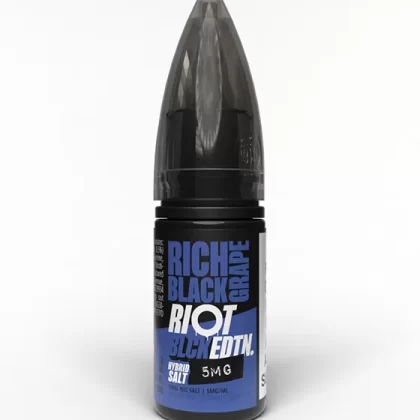 Rich Black Grape Hybrid Salt E-Liquid - Riot Black Edition - 10mg - PG 50%