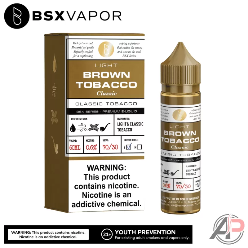 BSX Series Brown Tobacco E-Liquid 60mL