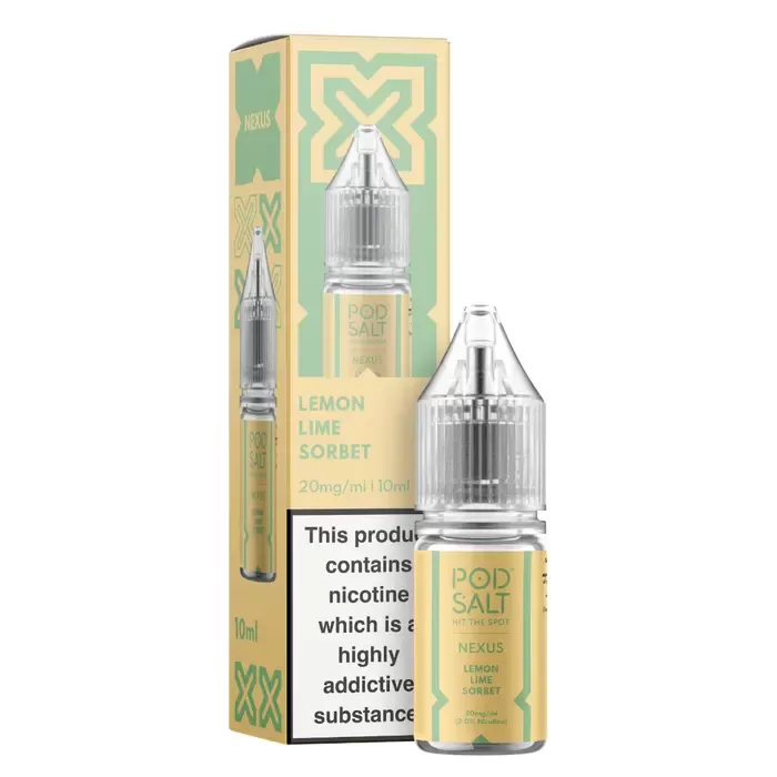 Lemon Lime Sorbet – Pod Salt Nicotine Salt E Liquid – 10ml – TPD - Vapestorm Co