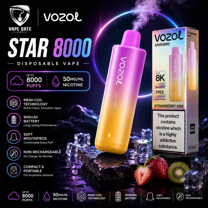 Vozol Star 8000 50mg Disposable Vape – Non-Rechargeable - Mixed Berries / 50mg