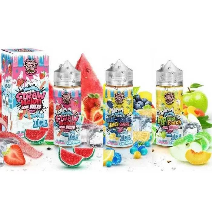 300ml On Ice Bundle by The Candy Shop E-Liquid On Ice - Size#300ml~Nicotine#0MG>3MG>6MG