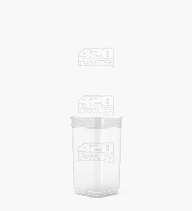 POLLEN GEAR | Child Resistant 100% Recyclable Transparent Clear Pop Box Pop Top Bottles | 20dr – 3.5g – 590 Count