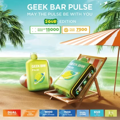 Geek Bar Pulse 15K Sour Edition Disposable Device – 15000 Puffs - Sour Gush