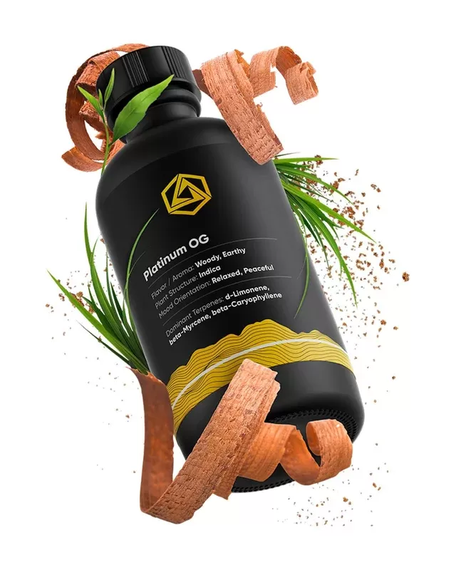 ABSTRAX TECH | Platinum OG Premium Strain Profiles Terpene Blend - Size#5g / 5.8mL>20g / 23.5mL>50g / 2oz>100g / 4oz>500g / 19.9oz>1kg / 39.8oz>3kg / 119.3oz