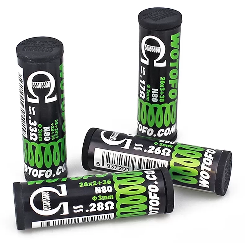 Wotofo Prebuilt Replacement Coils - Quint Core Fused Clapton 0.33ohm 5pcs