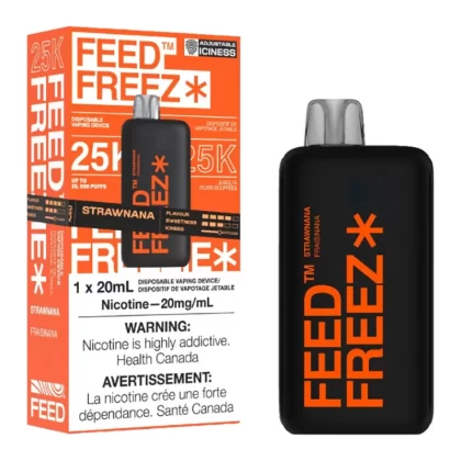 FEED Freez 25K Disposable Vape Device - Strawnana 20ml - 20mg/ml