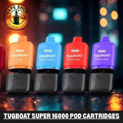 Tugboat Super 16000 Pod Cartridges 5%Nicotine Disposable Vape - Vape Product; Blackcurrent Lychee, Blueberry