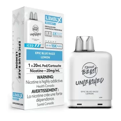 LEVEL X FLAVOUR BEAST UNLEASHED BOOST POD 20ML – EPIC BLUE RAZZ LEMON