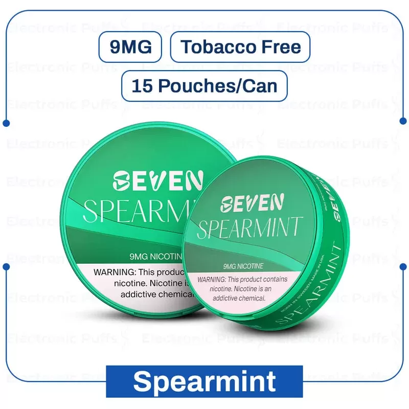Buy Seven Spearmint Nicotine Pouches 9MG Online - Ejuicewarehouse