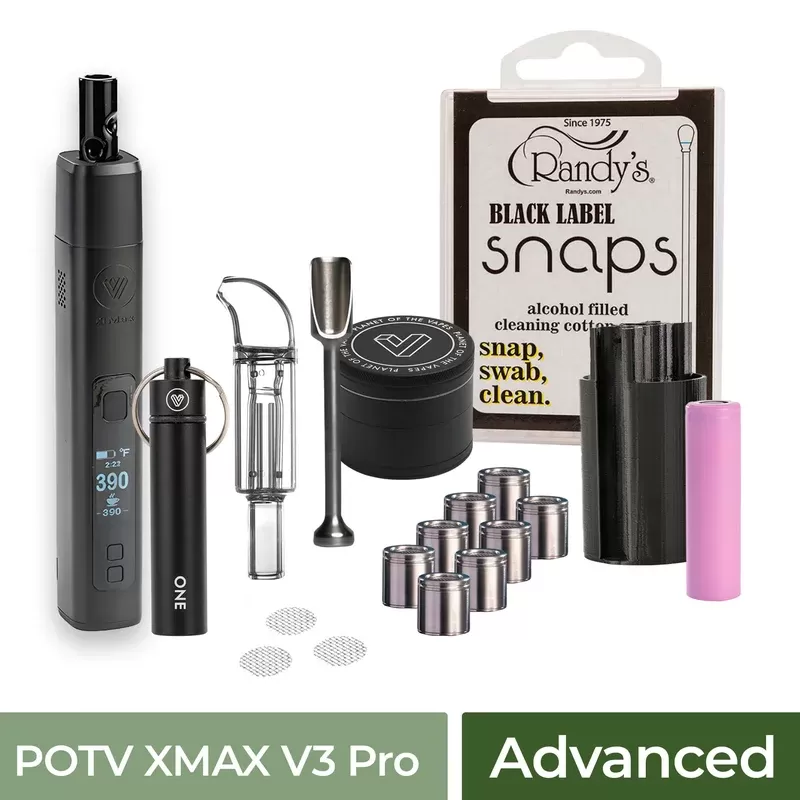 POTV XMAX V3 Pro Advanced Vaporizer Kit - Black, Blue