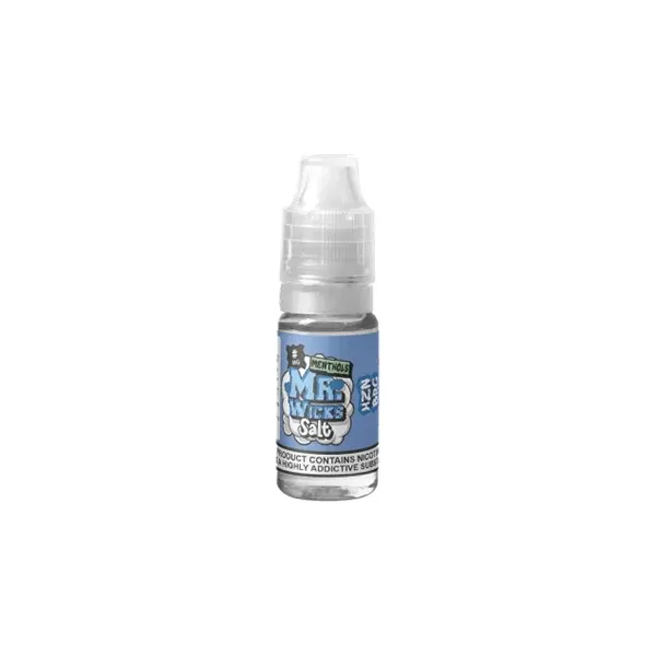 Mr Wicks 5 mg Nikotinsalze 10 ml E-Liquid (50VG/50PG) - Geschmack#HZN BRG>Himbeere & Litschi>Mango & Schwarze Johannisbeere>Birne & Himbeere>Passion Chiller>Rhabarber & Vanillepudding>Toffee