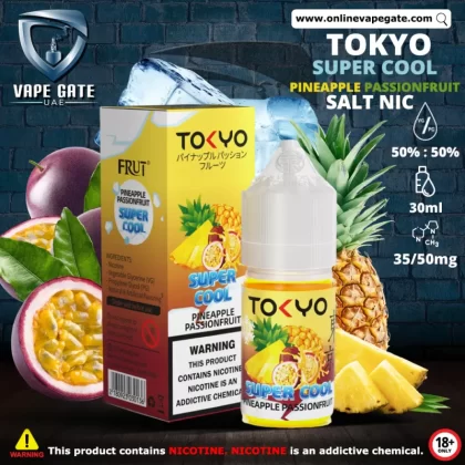 Tokyo Super Cool Pineapple Passionfruit Saltnic 30ml - 35 mg - 30 ml