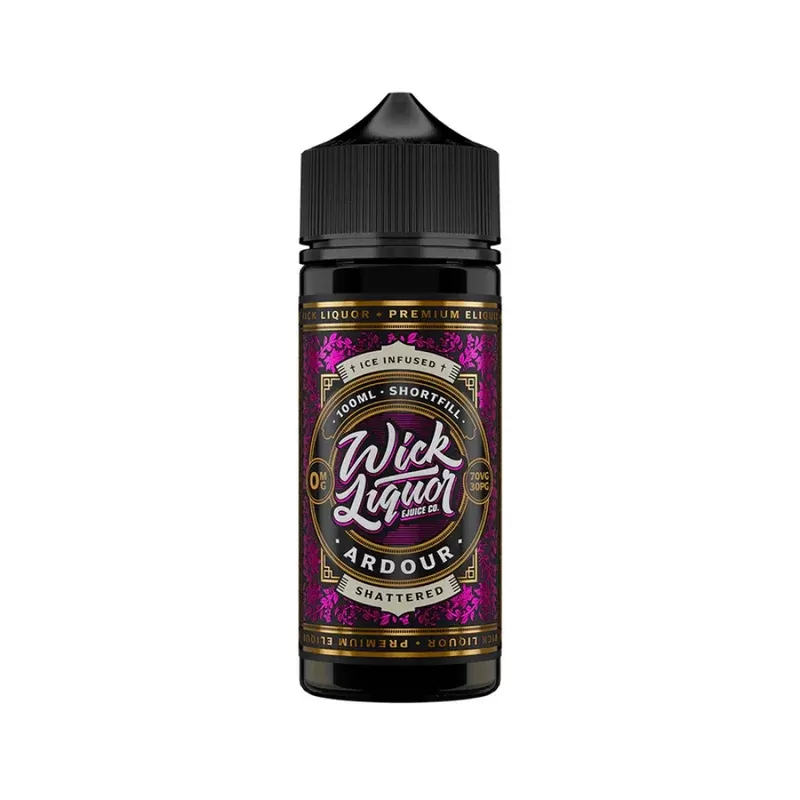Wick Liquor 100ml E-Liquid Shortfill Ardour Shattered - Nicotine Strength#0mg (41A6A9)