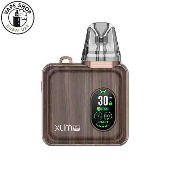 OXVA Xlim SQ Pro Kit 1200mAh Vape Kit Pod System in Dubai, UAE - Bronze Wood, Gentle Blue (EEF378) - Image 3