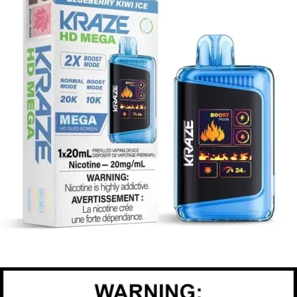 Blueberry Kiwi Ice Kraze HD Mega Disposable Vape