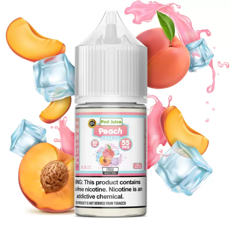 Peach Freeze 30ml (35mg & 55mg) – Pod Juice Salt - Vapebazaar Pk