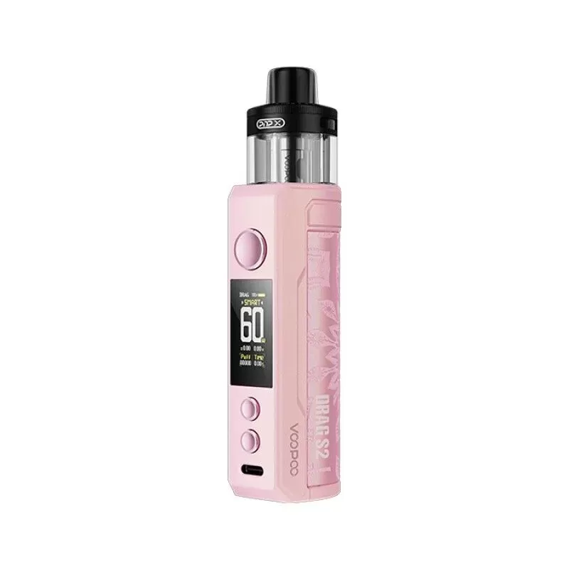 Voopoo Drag S2 Pod Mod 60Watts (2500mAh) - Colorful Silver, Glow Pink - Image 3