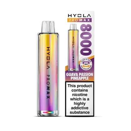 Hyola Pro Max 8000 Prefilled Pod Kit Guava Passion Pineapple - Nicotine Strength#20mg (0AE656)