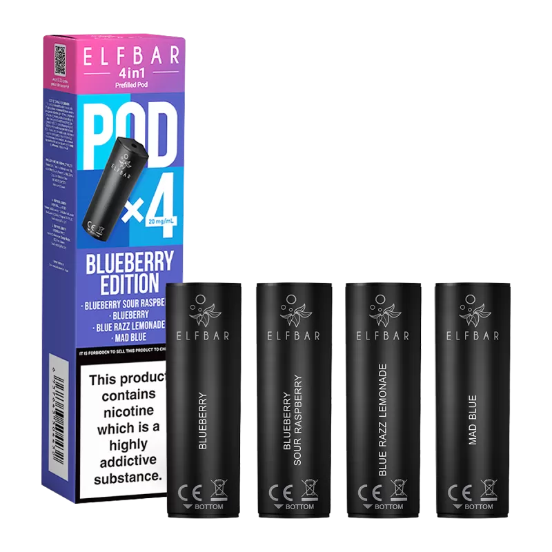 Blueberry Edition Elfbar 4in1 Pods - 20mg - Vape Product