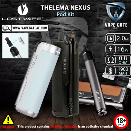 Thelema Nexus Pod Kit - by Lost Vape - Silver Carbon