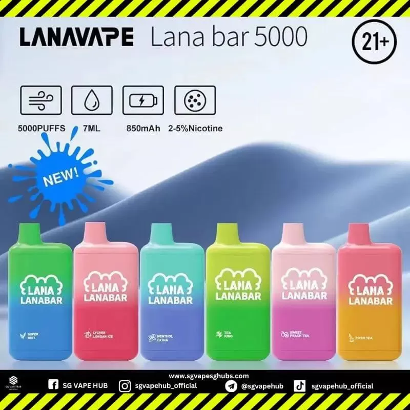 LANA BAR 5000 Puffs - Sgvapeshubsafety - Image 3