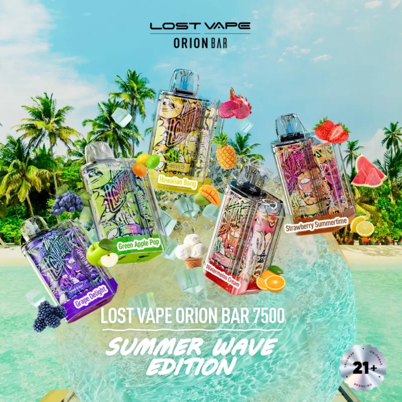 Lost Vape Orion Bar Rechargeable Disposable Vape 7500 Puffs - Strawberry Chew (Sparkling Edition)