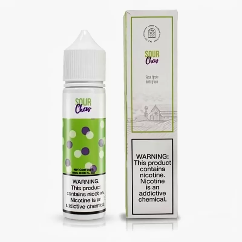 Sour Chew – Fresh Farms – 60mL 70VG Sour Apple Vape Juice - Uwinvapeaustralia - Image 2