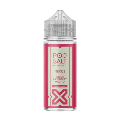 Pod Salt Fresh Raspberry Mojito 100ml Vape Juice By Nexus - 2 x 18mg Nic Shots