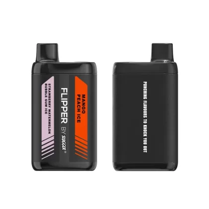Flipper 16K Disposable Vape – Strawberry Watermelon Bubble Gum Ice + Mango Peach Ice 40mg (16000 Puffs)