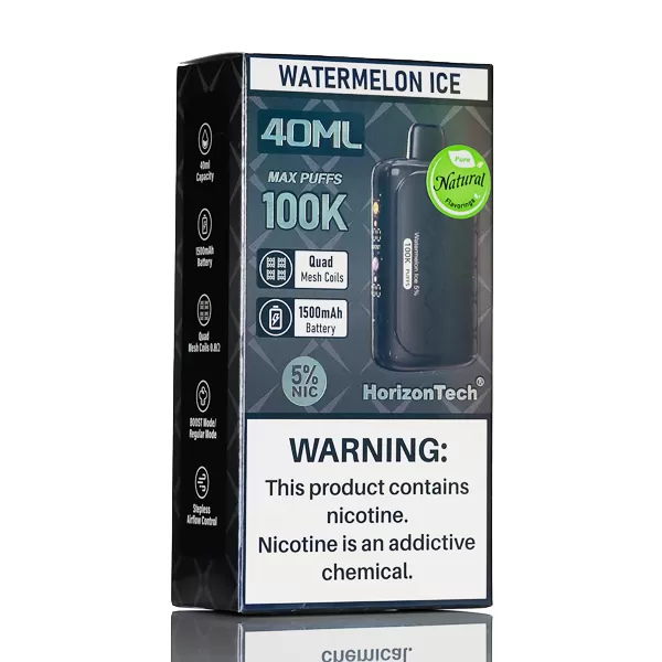 HorizonTech 100K 100000 Puffs Disposable Vape - 40mL - Cool mint - Image 2